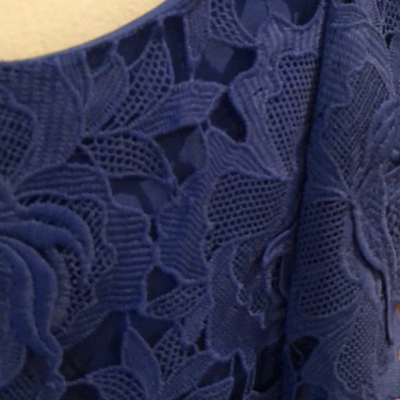 Royal blue floral lace dress - Picture 2 of 4